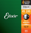 Elixir 14652 Stainless Steel E-Bass Strings, 45-100
